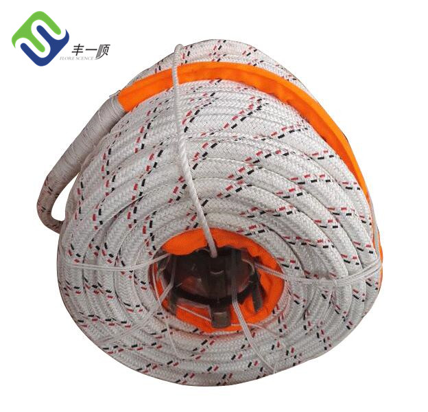 Tug Towing Ship Mooring Rope Double Braided UHMWPE Core With Polyester Cover