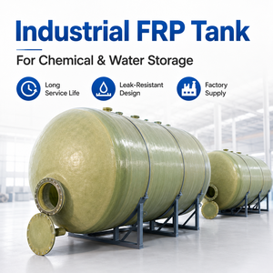 Réservoir de stockage de produits chimiques en PRV pour solutions acides, <span class=keywords><strong>alcalines</strong></span> et salines, traitement de l'eau, boissons, produits pharmaceutiques, certifié ISO CE - Product Image 1