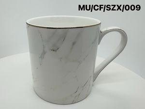 Taza de Café de Cerámica de Diseño Minimalista, Logotipo Personalizado, Fondo con Patrón de Mármol/Disponible en Color Blanco y Negro - Product Image 6