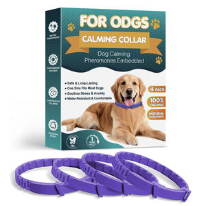 <span class=keywords><strong>Collar</strong></span> de perro calmante 4 paquetes alivio ansiedad estrés separación 60 días dura aliviar el mal comportamiento tamaño ajustable - Product Image 1
