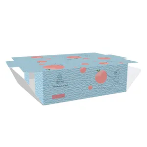 차 디저트 케이크에 대한 접이식 창 서랍 포장 크래프트 종이 선물 상자, PVC 뚜껑을 통해 전체 볼 수있는 종이 상자/