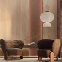 Fauteuil individuel de designer nordique moderne, chaise de salle à manger décontractée et confortable pour la maison, le bureau, le salon, le balcon, en bois massif capitonné