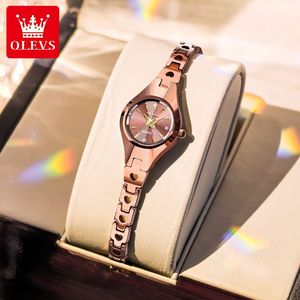 Reloj de Cuarzo OLEVS 7082 de Lujo para Mujer, con Logotipo Personalizado OEM, Diseño Clásico de Diamantes, Elegante, Resistente al Agua, Luminoso, de Acero de Tungsteno - Product Image 1