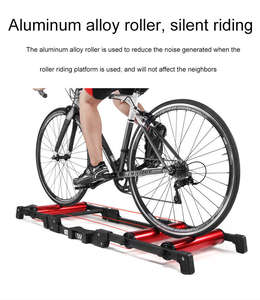 Plateforme de vélo d'intérieur durable, simulateur de vélo à rouleaux pour la maison, en alliage d'aluminium, pliable, pour l'entraînement physique, support de rouleaux pour vélo d'entraînement - Product Image 3