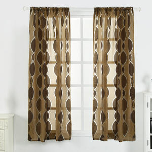 LATAM-cortinas transparentes para ventana, tela de poliéster con patrón circular de dos colores para cocina, dormitorio y sala de estar, venta al por mayor - Product Image 5