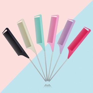 Venta Directa de Fábrica, Peine Antiestático Resistente al Calor, Peine de Cola de Rata con Logotipo Personalizado, Peine de Plástico para Peinar, Peine para Salón de Belleza y Barbería - Product Image 1