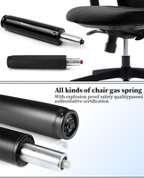 Kit de remplacement pour chaise de bureau, commande en gros pour usine de meubles, cylindre à vérin à gaz, mécanisme réglable, base de chaise, pieds, roulettes