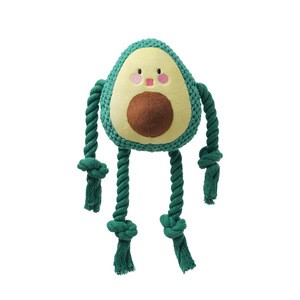 Desain alpukat mainan boneka tali kunyah anjing kustom mainan hewan peliharaan tidak dapat hancur mainan Tug interaktif untuk pengunyah agresif - Product Image 4