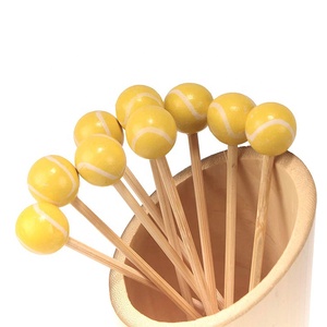 Suministros <span class=keywords><strong>de</strong></span> fiesta <span class=keywords><strong>de</strong></span> bambú, pelota <span class=keywords><strong>de</strong></span> tenis con temática deportiva, para servir comida - Product Image 4