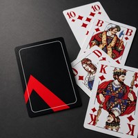 Jeu de cartes à carreaux bleus et blancs, dos de carte à motifs standard, faces de cartes imprimées, boîte de rangement en papier écologique, coins arrondis, pour la famille