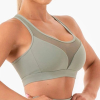 Soutien-gorge de yoga en maille sexy de haute qualité personnalisé ensemble de leggings assortis costume de femme vêtements de sport de course à pied haut et pantalon de soutien-gorge de yoga