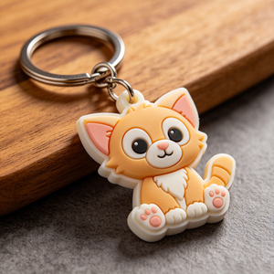 Best Selling <b>Custom</b> PVC Rubber <b>Keychains</b> with Metal Hook for Trade Show Giveaways - Product Image 3