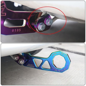 JDM universel en alliage d'aluminium Modification <span class=keywords><strong>de</strong></span> <span class=keywords><strong>voiture</strong></span> remorque pare-chocs arrière <span class=keywords><strong>Traction</strong></span> <span class=keywords><strong>crochet</strong></span> Auto accessoires crochets <span class=keywords><strong>de</strong></span> remorquage pour voitures - Product Image 3