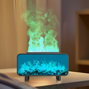 Chất lượng cao> 200ml trong nhà tinh dầu khuếch tán siêu âm USB nhựa hộ gia đình phòng ngủ không khí ánh sáng lò sưởi ngọn lửa - Product Image 3