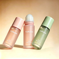 Flacon vide givré de 50 ml en verre personnalisable pour déodorant, parfum ou huile essentielle avec bille roll-on – Emballage