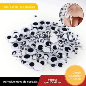 Autocollants pour yeux d'animaux en plastique autocollants et globes oculaires colorés pour la création de yeux mobiles 3D DIY, fournitures d'artisanat - Product Image 2