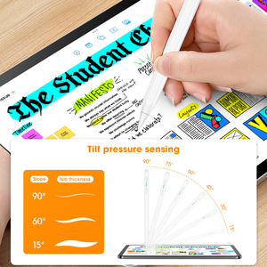 Stylet capacitif actif magnétique intelligent, stylo métallique, <span class=keywords><strong>tablette</strong></span>, crayon, rejet de la paume, détection de l'angle d'inclinaison, pointe remplaçable pour Pro 11 - Product Image 4