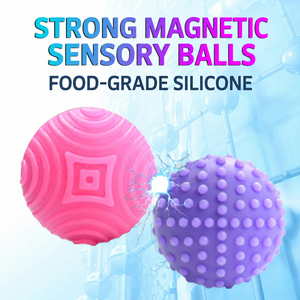 Balles sensorielles en silicone magnétique, jouets anti-stress texturés à presser avec aimants puissants pour le jeu tactile et la relaxation - Product Image 1