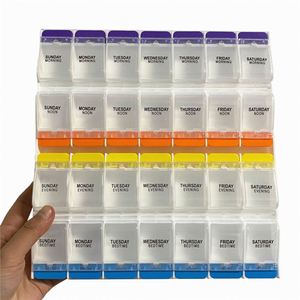 Nouvelle boîte à pilules transparente avec 28 compartiments, organiseur de pilules en plastique - Product Image 1