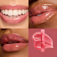 Gloss à lèvres végétalien scintillant personnalisé avec logo, vente en gros, hydratant, longue tenue, repulpant, non collant, effet gelée, beauté