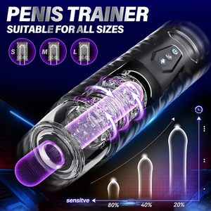 Automatische Mannelijke Masturbator 7 Thuwing 7 Roterende Modi Elektrische Penis Pomp Visuele Venster Zuiging Base <span class=keywords><strong>Sex</strong></span> Machine Vibratie - Product Image 3