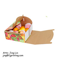 Caja de Cartón Corrugado Tipo E para Empaque de Frutas, con Asa e Impresión Personalizada, Calidad de Sonido