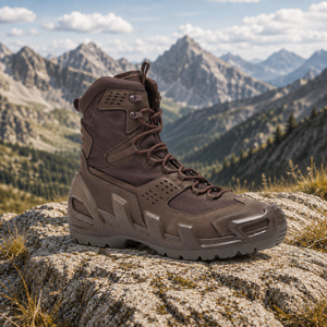 Bottes utilitaires légères et durables Elkland pour hommes, respirantes, imperméables, avec empeigne en maille TPU et lacets en caoutchouc, chaussures de randonnée pour usage extérieur - Product Image 1