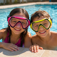 Masque de plongée coloré pour enfants, lunettes de natation anti-buée, masque de plongée en silicone souple anti-fuite pour enfants, sports de piscine et de plage