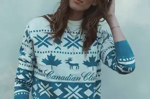 Suéter personalizado de fábrica, Jersey azul y blanco, estilo clásico canadiense, con Club, de navidad