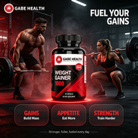 Capsules de gain de masse personnalisées 1000mg, stimulant d'appétit, booster de faim, prise de poids saine, masse maigre, force, entraînement, fitness, OEM