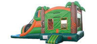 Glissière gonflable bon marché de maison de rebond de jungle pour des enfants