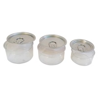 Boîtes en fer blanc transparentes de 100 ml, 3,5 grammes, pour aliments, avec couvercles noirs scellables à la machine, étanches, résistantes aux enfants, anti-odeur, pour biscuits et gelées