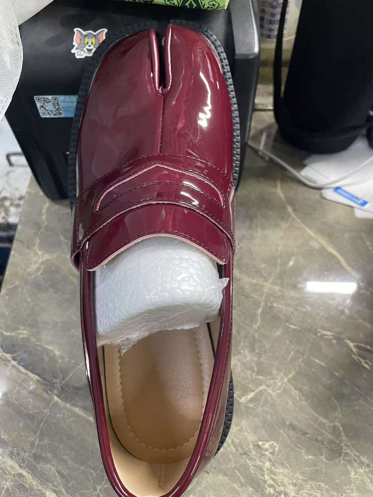 Wine red loafers