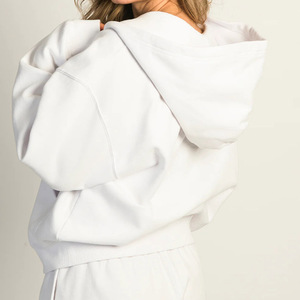 Invierno 2025 Nueva ropa deportiva en blanco traje deportivo cremallera mujeres sudaderas con capucha 1 pieza de gran tamaño Vintage Puff impreso gimnasio Fitness sudadera - Product Image 3