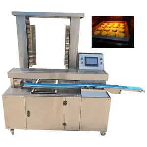 Automatic Food Pie Cookie Biscuit Organizing Machine Baking Plate Pan Tray Arranging Machine