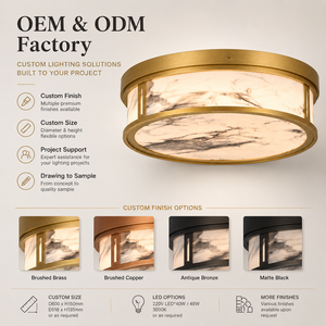 Luxury Round Marble Acrylic LED <b>Ceiling</b> <b>Light</b> Modern Flush Mount Lamp for Hallway Bedroom Hotel Villa OEM ODM - Product Image 6