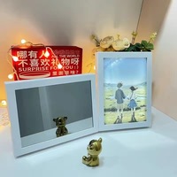 Miroir magique LED personnalisé vierge de sublimation de cadre photo avec chargeur USB pour cadeau