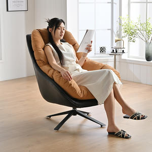 Italian Minimalist Sofa <b>Chair</b> Single Revolving Tilting Framework Structure Living Room Lounge <b>Chair</b> - Product Image 4