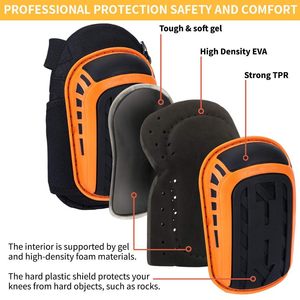 2 protectores de rodilla para trabajo al aire libre, construcción, carpintería, jardinería, ciclismo, protección de piernas para hombres y mujeres, almohadillas de soporte para rodillas - Product Image 4