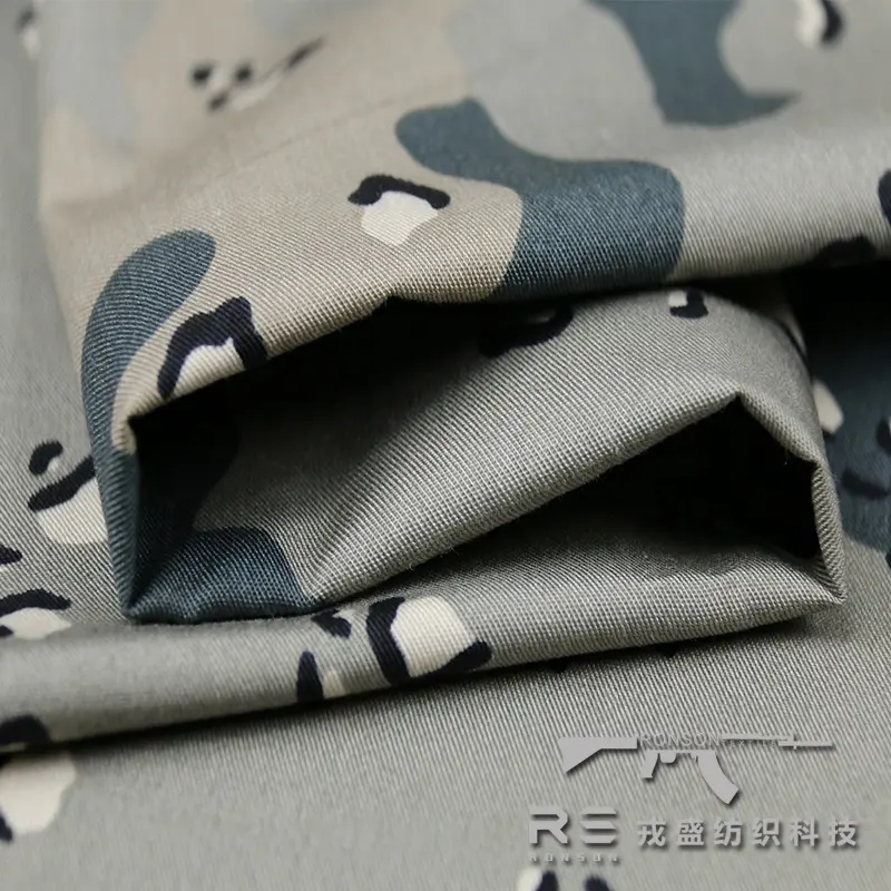Tc 65/35 sáu Màu Sa Mạc Camo vải đồng phục 65% Polyester 35% Cotton ngụy trang chiến thuật vải