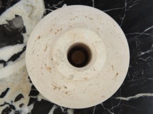श पत्थर बेज ट्रावर्टिन संगमरमर <span class=keywords><strong>vase</strong></span> प्राकृतिक पत्थर के घर सजावट आधुनिक मिनी फूलों की वेस - Product Image 3