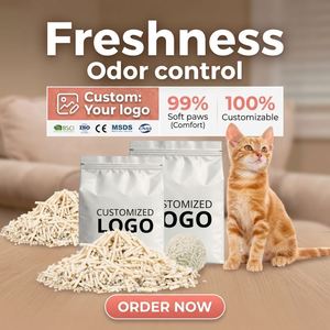 Litière pour chat OEM sous marque privée, 2 mm, biodégradable, à base de tofu et de bentonite, agglomération rapide, anti-odeur, mélange d'argile et de fibres de soja - Product Image 1