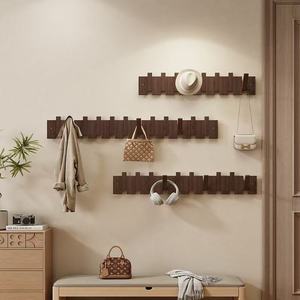 Piano <b>Key</b> Style Coat Rack Solid Wood <b>Wall</b> <b>Hooks</b> Bedroom Entrance Hall No Drill Installation Easy Install Clothing Organizer - Product Image 1