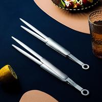Fabricant de pinces de barbecue d'extérieur en acier inoxydable Outils de cuisine longs et écologiques pour hôtel, ensemble de pinces à griller pour la cuisson et les aliments