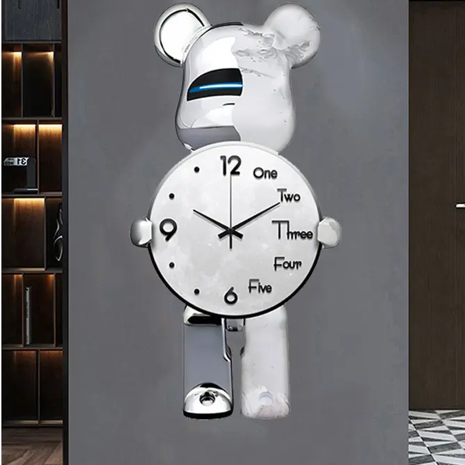 Horloge murale de table à LED 3D avec minuterie numérique Veilleuse Montre Alarme pour entrepôt Bureau Luminosité réglable en plastique