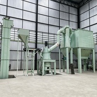 Usine complète de production de micro-poudre HGM100 : Broyeur, machine d'alimentation et élévateur à godets pour le kaolin, la bentonite et les produits chimiques de remplissage