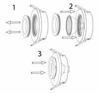 Support de Downlight encastré carré noir avec bases de supports de lampe à cadre rotatif pour ampoule GU10 MR16 E27