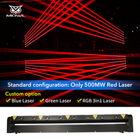 MOWL 8 Yeux DMX 500mw Barre Laser Rouge Lyre Laser à Têtes Mobiles pour DJ Discothèque Club Événement Scénique
