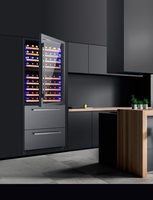 Réfrigérateur de cave à bière de luxe au design antique professionnel, armoire réfrigérée pour vin avec tiroirs pour magasin