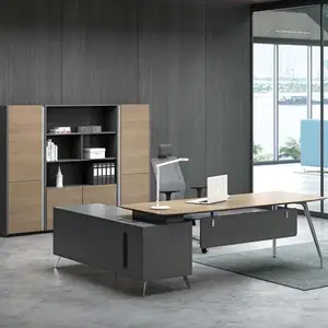 High End Commercial Unique Modern Design Executive Office Furniture Set General Manager Wooden Desk